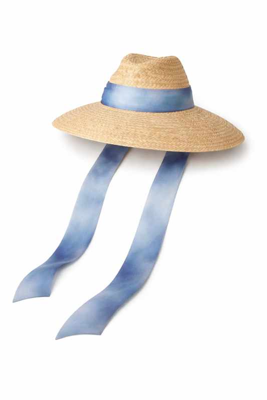 Blue ribbon hat